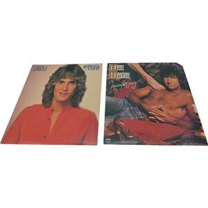 Rex Smith Sooner or Later & Mac Davis Midnight Crazy Lot of 2 LP Vinyl Records